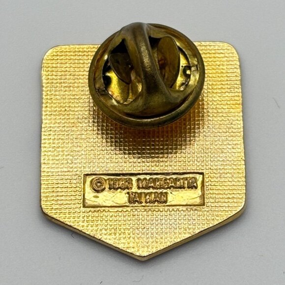 Vintage Motorola USA Olympics Lapel Pin Badge 1988 Gold Tone Shield - Picture 2 of 6